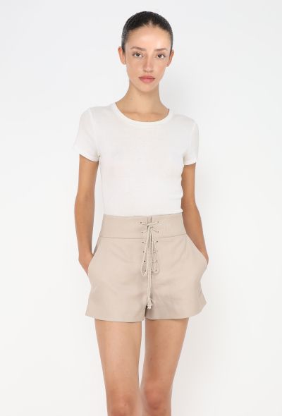 Louis Vuitton Gabardine Lace-up Shorts - 1 Louis Vuitton Gabardine Lace-up Shorts - 1
