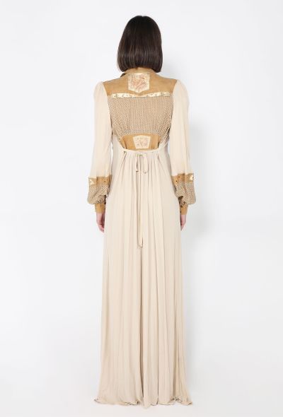 Western Suede-Trim Gown, 1970s - 2