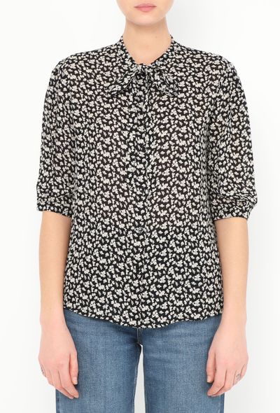 Céline 2019 Floral Lavallière Blouse - 2 Céline 2019 Floral Lavallière Blouse - 2