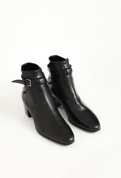                             Saint Laurent by Anthony Vaccarello Jodhpur Leather Buckle Boots