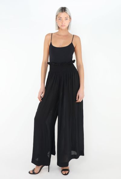 Chanel 1990 Shirred Silk Pants - 1