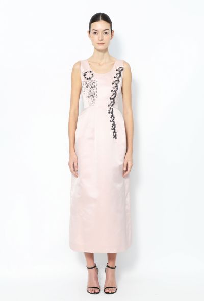 Christian Dior Embroidered Charmeuse Silk Dress - 1