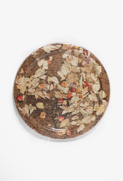                                         Vintage Resin Casted Leaves Platter-1