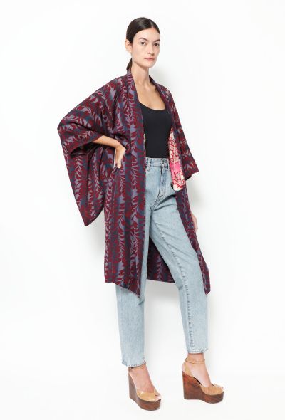 World Treasures Authentic Ombré Leaf Print Kimono - 1 World Treasures Authentic Ombré Leaf Print Kimono - 1