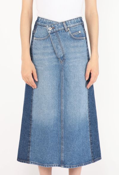 Loewe Contrast-Panel Denim Skirt, 2023 - 2