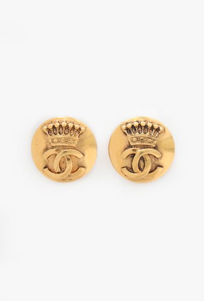 Chanel 1996 Crown 'CC' Clip Earrings - 1 Chanel 1996 Crown 'CC' Clip Earrings - 1