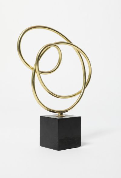                             Spiraled Brass Sculpture - 1