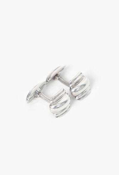 Hermès Vintage Textured Silver Cufflinks - 2 Hermès Vintage Textured Silver Cufflinks - 2