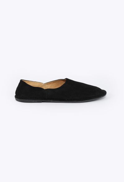 The Row 2023 Black Suede Canal Shoe - 1