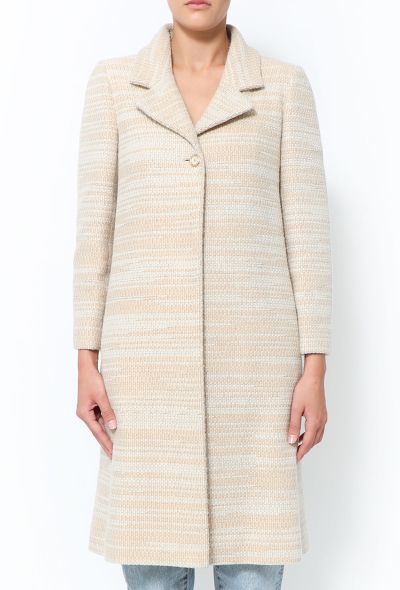                             Tonal Textured Wool Coat - 2