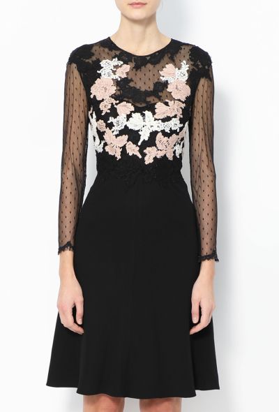 Valentino Guipure Floral Embroidered Dress - 2