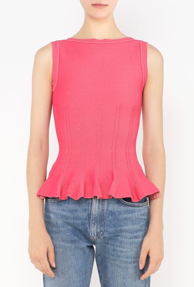 Alaïa Piqué Peplum Top - 1 Alaïa Piqué Peplum Top - 1