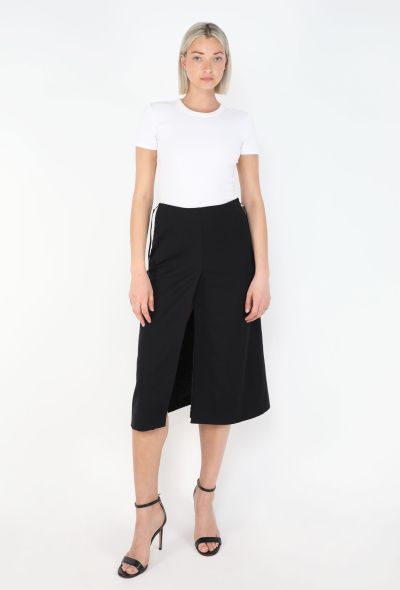 Prada Leather Trim Slit Skirt, F/W 1998 - 1