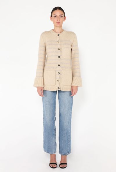 Khaite 2022 Suzette Cashmere Striped Cardigan - 2 Khaite 2022 Suzette Cashmere Striped Cardigan - 2