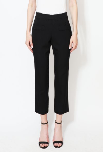                            Distressed Trim 'CC' Cropped Trousers - 1