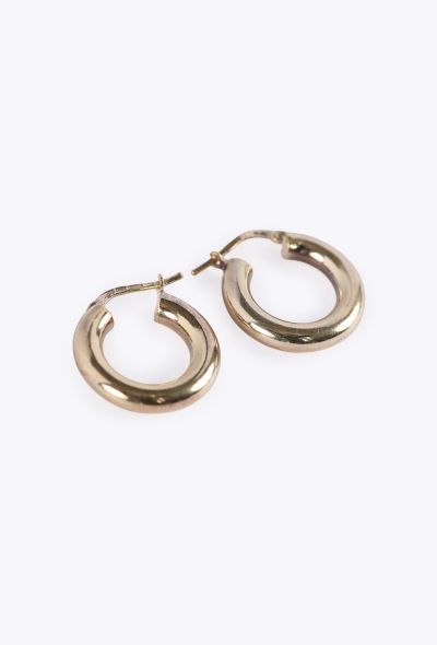 Bottega Veneta Gold-Plated Sterling Silver Mini Hoop Earrings, 2022 - 2