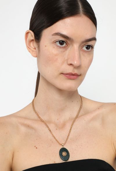 Vintage Fine Jewelry Antique 18k Yellow Gold & Jaspe Sanguin Floral Necklace - 2 Vintage Fine Jewelry Antique 18k Yellow Gold & Jaspe Sanguin Floral Necklace - 2