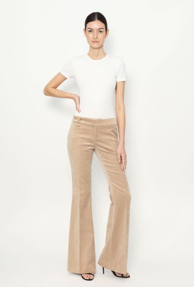 Gucci Early 2000s Flared Velvet Trousers - 2 Gucci Early 2000s Flared Velvet Trousers - 2