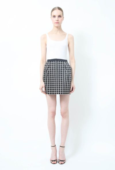                                         2009 Stripe Checkered Skirt -1
