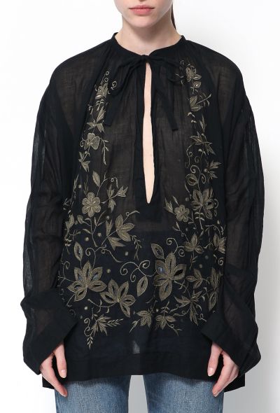                             Dries Van Noten Embroidered Floral Tunic - 1