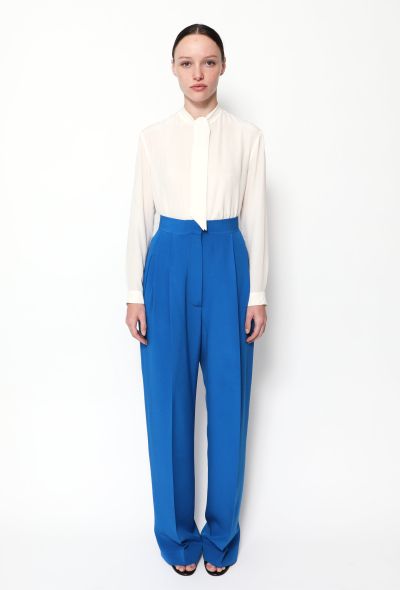                                         Azure Silk Trousers-1