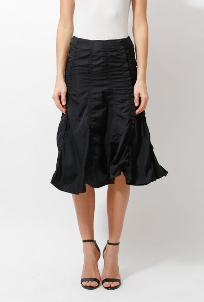                             2000s Ruched Flared Skirt - 2