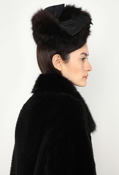 Givenchy Vintage Haute Couture Rabbit Fur Hat - 1