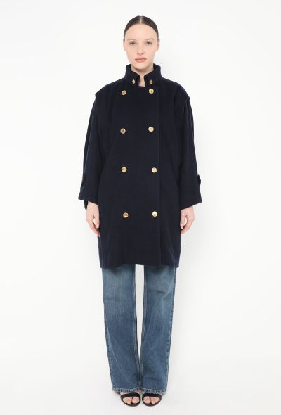 Céline Vintage Felted Military Jacket - 1 Céline Vintage Felted Military Jacket - 1