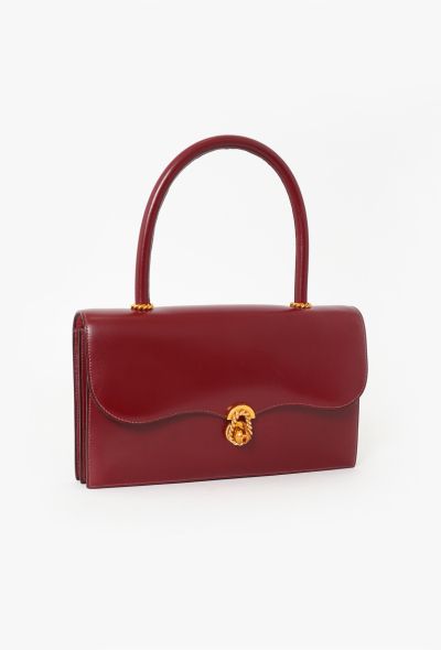 Hermès '70s Rouge H Box Escale Top Handle Bag - 2 Hermès '70s Rouge H Box Escale Top Handle Bag - 2