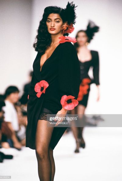 Saint Laurent S/S 1990 Floral Wrap Dress - 2