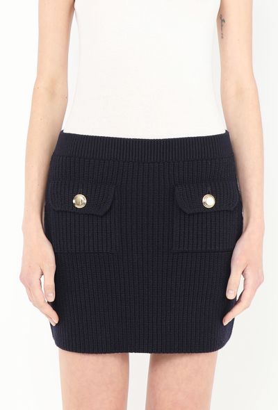 Miu Miu 2024 Ribbed Mini Skirt - 2 Miu Miu 2024 Ribbed Mini Skirt - 2