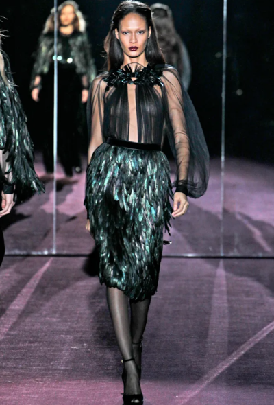                             F/W 2012 Iridescent Feather Skirt - 2