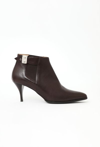 Hermès Leather Buckle Ankle Boots - 1