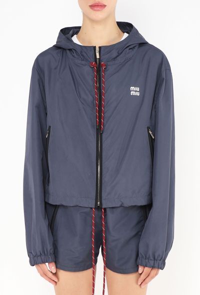 Miu Miu 2024 Hooded Logo Windbreaker - 2 Miu Miu 2024 Hooded Logo Windbreaker - 2