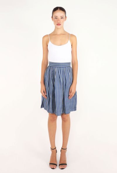Saint Laurent Striped Cotton Skirt, 1970s - 1