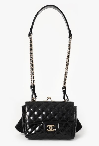 Chanel S/S 2010 Patent & Lace Mini Double Bag - 1 Chanel S/S 2010 Patent & Lace Mini Double Bag - 1
