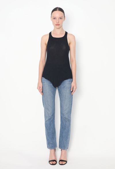 Rick Owens Asymmetrical Cotton Tank - 1 Rick Owens Asymmetrical Cotton Tank - 1