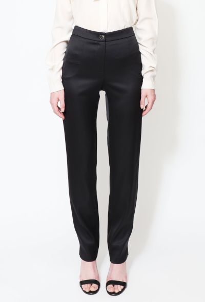 Chanel Satin Tapered Evening Trousers - 2