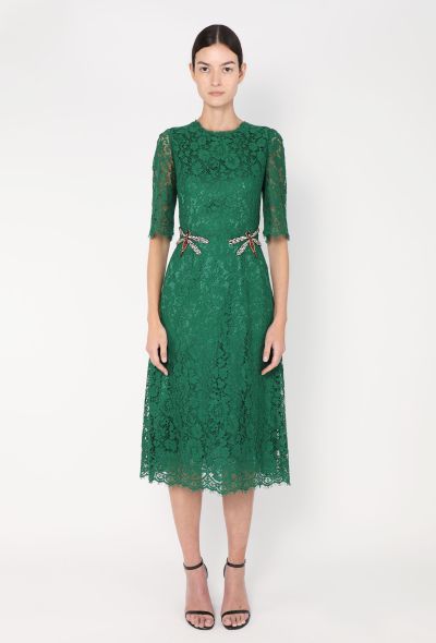 Dolce & Gabbana Dragonfly Embellished Lace Dress - 1 Dolce & Gabbana Dragonfly Embellished Lace Dress - 1