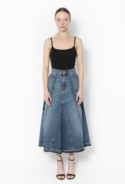 Alexander McQueen F/W 2021 Flared Denim Skirt - 1