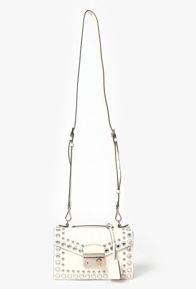 Prada Studded Saffiano Sound Satchel Bag - 2