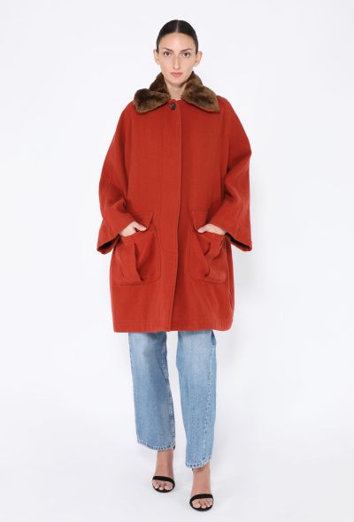 Romeo Gigli '90s Faux Shearling Peacoat - 2