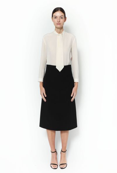                             Twill Midi Skirt-1