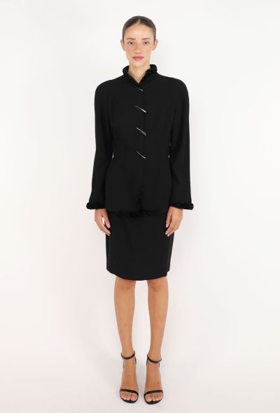 Thierry Mugler Cinched Chenille Trim Ensemble, 1997 - 2