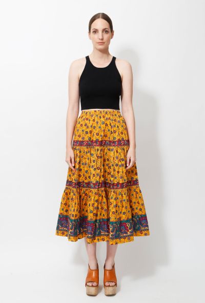                            Vintage Tiered Provençal Skirt - 1