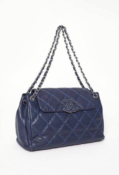 Chanel Double Stitch Hamptons Clutch with Chain - 2 Chanel Double Stitch Hamptons Clutch with Chain - 2
