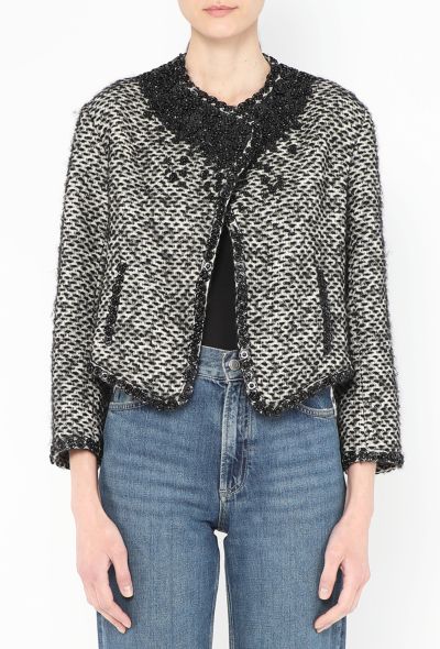 Jean Paul Gaultier Vintage Tweed Gradient Trim Jacket - 1 Jean Paul Gaultier Vintage Tweed Gradient Trim Jacket - 1