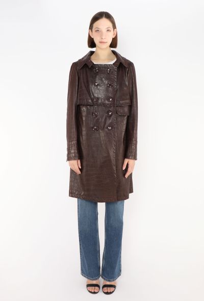 Dior RARE F/W 2005 Embossed Lambskin Coat - 1 Dior RARE F/W 2005 Embossed Lambskin Coat - 1