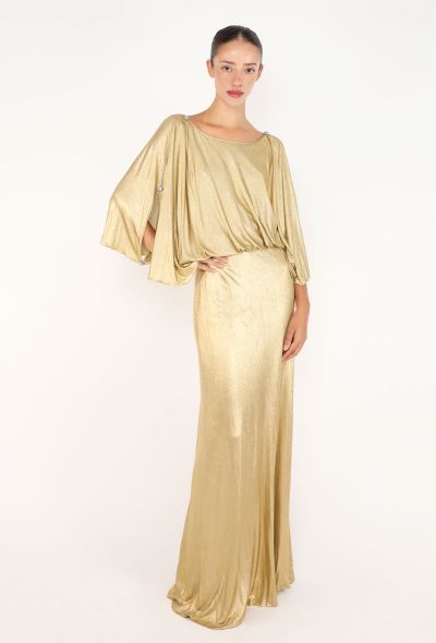 Gucci Metallic Lurex Capelet Gown, 2023 - 1