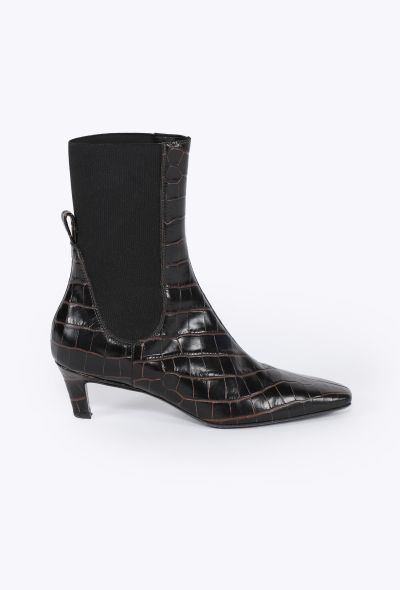 Toteme 2023 Embossed Mid Heel Boots - 1